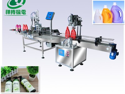 祥搏 小型食品日化灌裝鎖蓋線 洗衣液灌裝機(jī) 貴州日化類(lèi)灌裝機(jī) 直線全自動(dòng)灌裝機(jī) 食品日化類(lèi)廠家直銷(xiāo)圖片_高清圖_細(xì)節(jié)圖